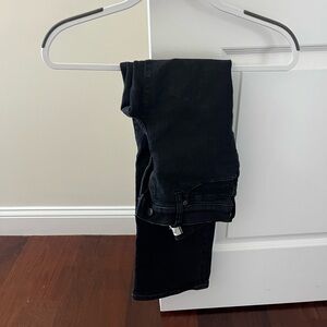 Madewell Black Midrise Kickout Jeans
